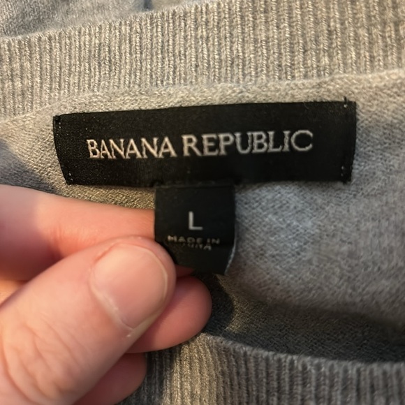 Banana Republic women’s gray crew neck wool blend sweater size large - Picture 7 of 8